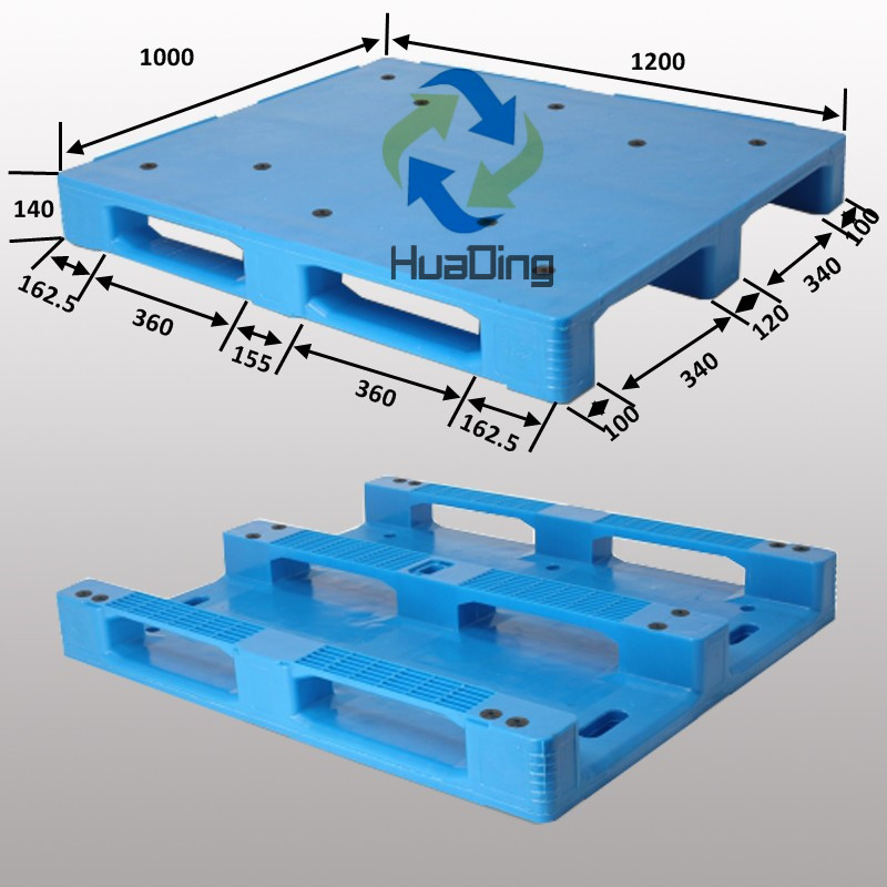 1200*1000*150mm 3 Runners & smooth surface hygeian plastic pallet