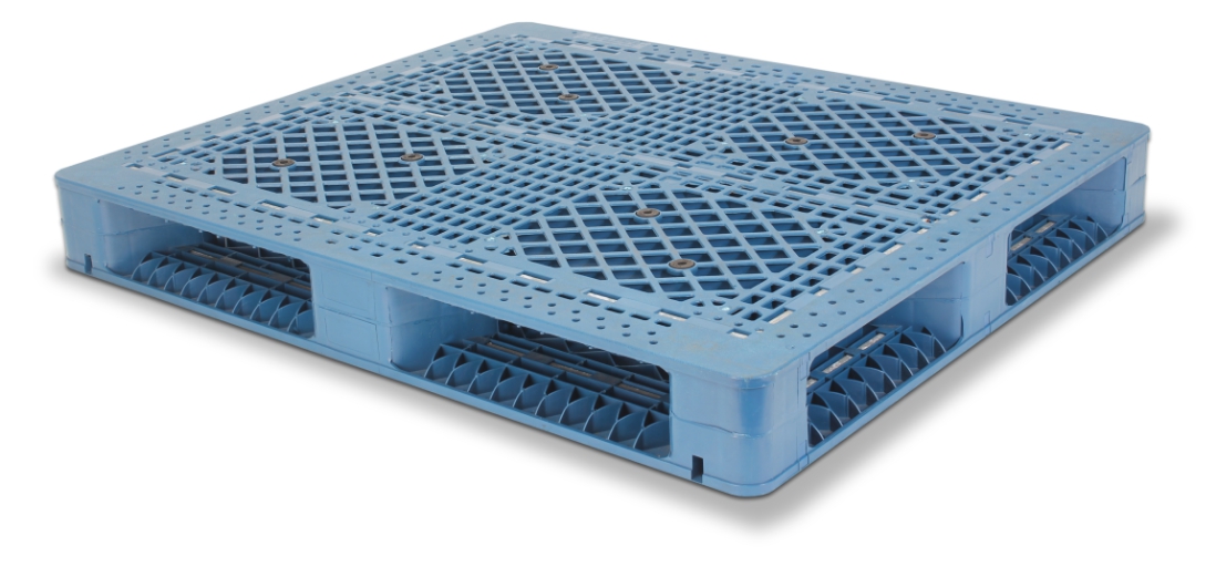 1300*1100 Double-faced Open Deck Stackable Heavy Duty Blue Plastic Pallet