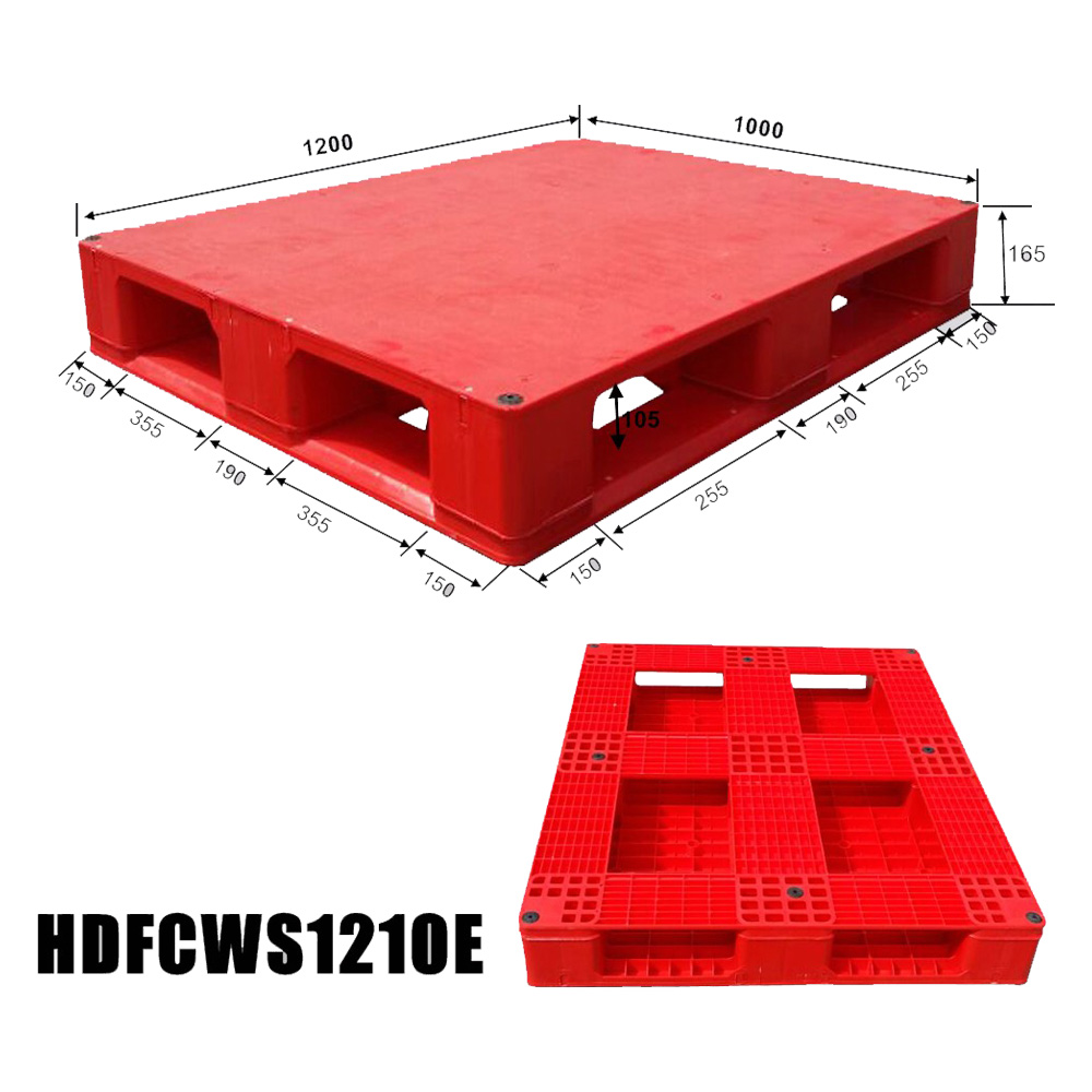 1200*1000 Full Perimeter Bottom And Open Deck Plastic Pallets 