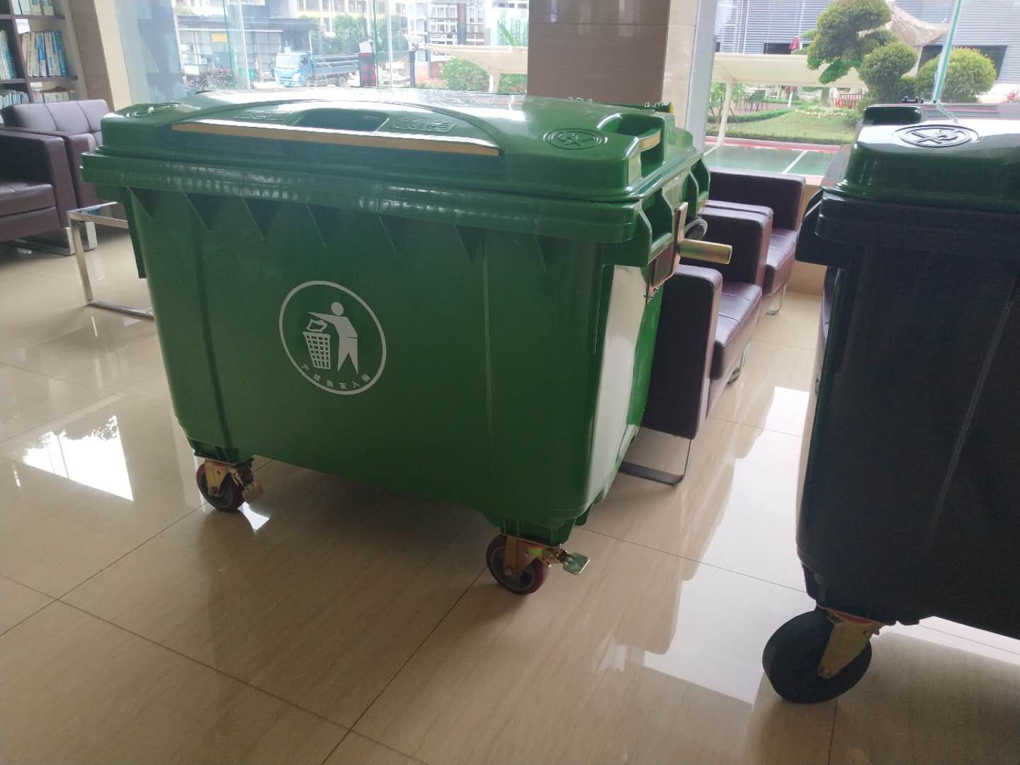 Office Trash Bin Trash Can With Wheels