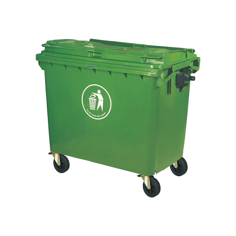 660L PE Outdoor Recycling Trash Can