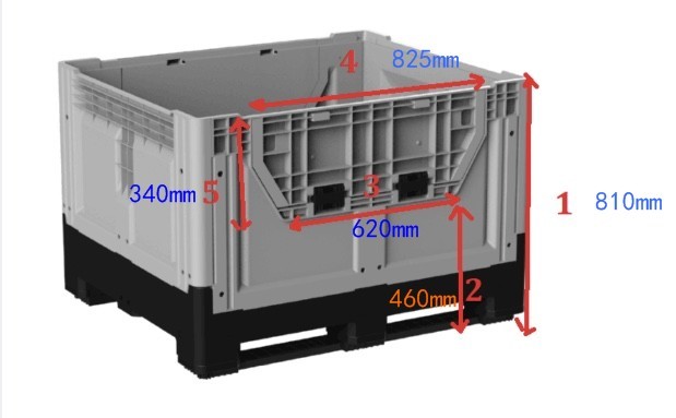 Closed Walls And Grid Bottom Reusable Storage Plastic Pallet Container