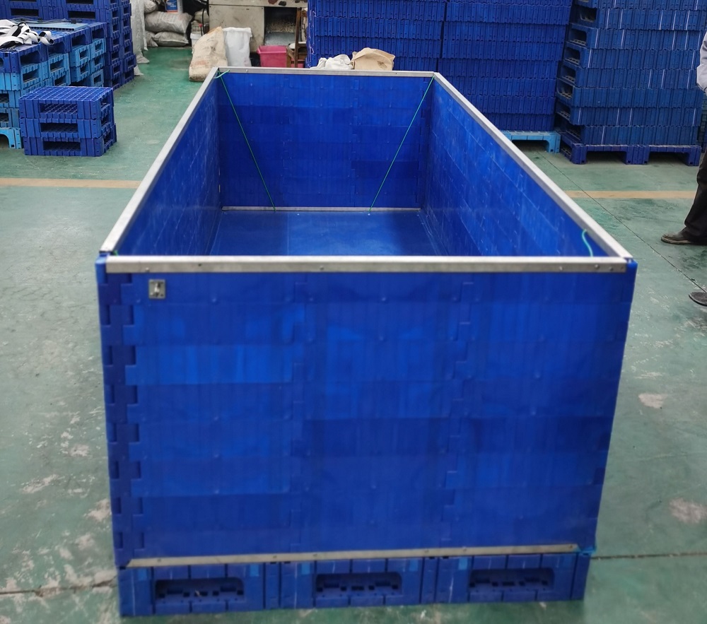 Rigid Customized Plastic Foldable Pallet Container with Lid