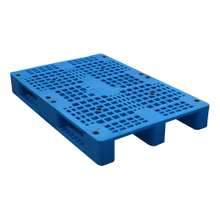 1200*800 Three Runners Hdpe Blue Plastic Pallet
