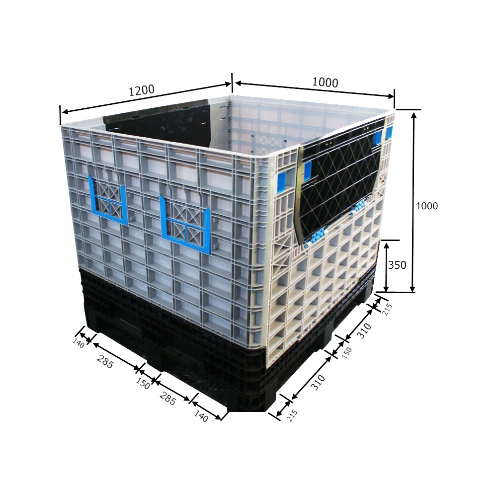 1200*1000*760 Reusable Collapsible Storage Plastic Pallet Boxes