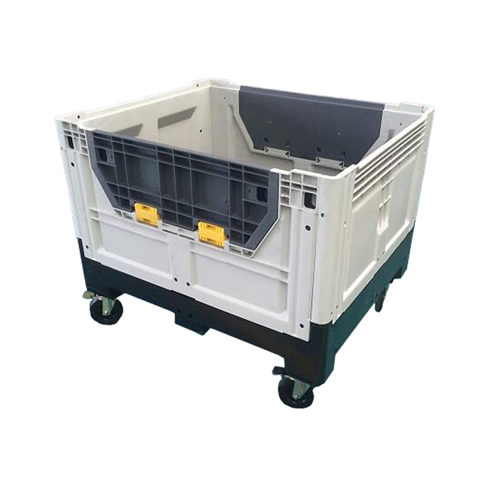 Stackable And Reusable Closed Plastic Collapsible Crate for Transportation And Storage
