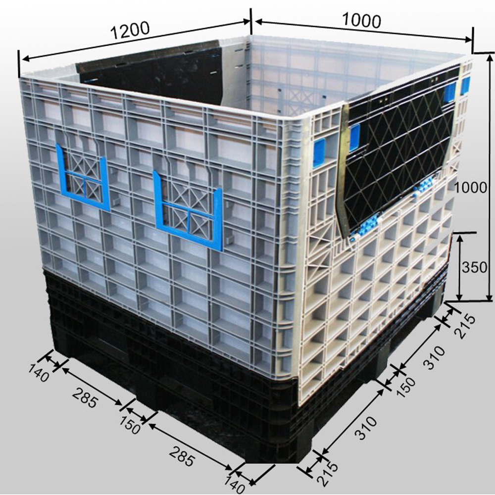 Plastic Foldable Pallet Containers for Transport and Warehouse