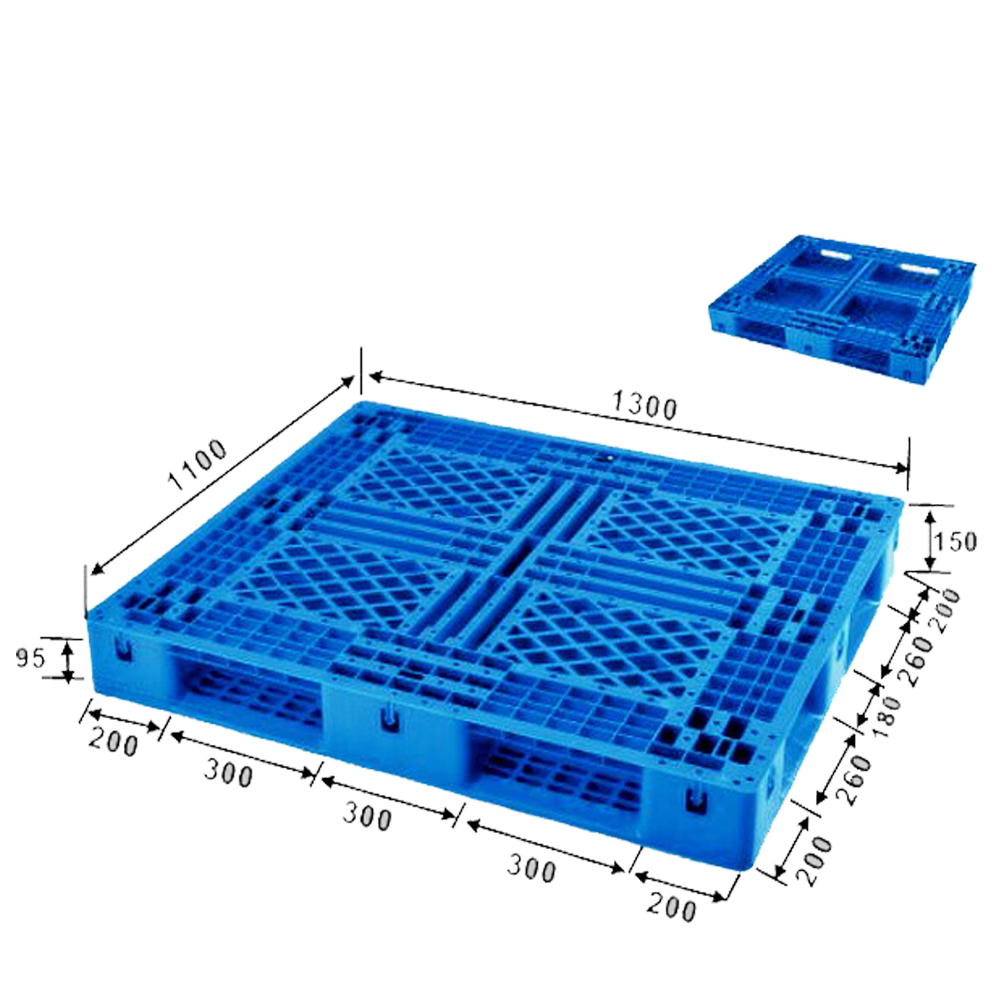 1300*1100*150 HDPE Stacked Grid Deck Plastic Pallet 