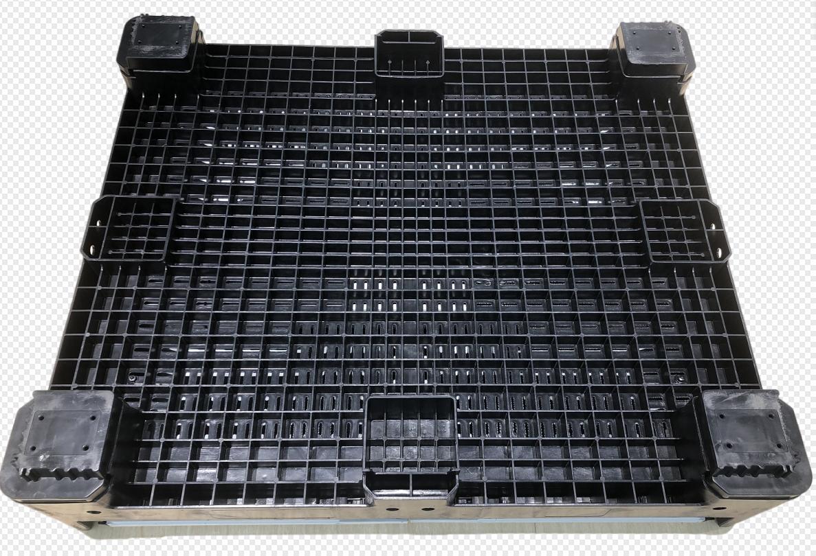 Closed Walls And Grid Bottom Reusable Storage Plastic Pallet Container