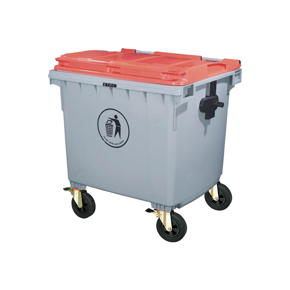 Largest Trash Can Outdoor Plastic 1100L Garbage Can 