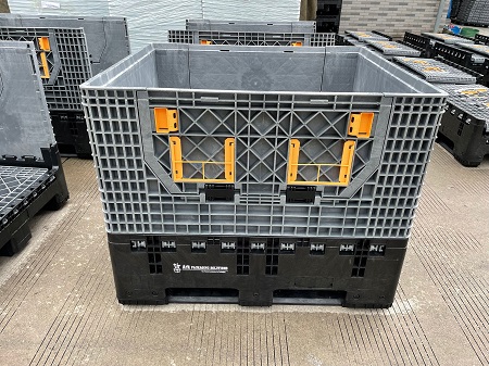 Bulk Storage Containers with Lids Collapsible Plastic Pallet Box