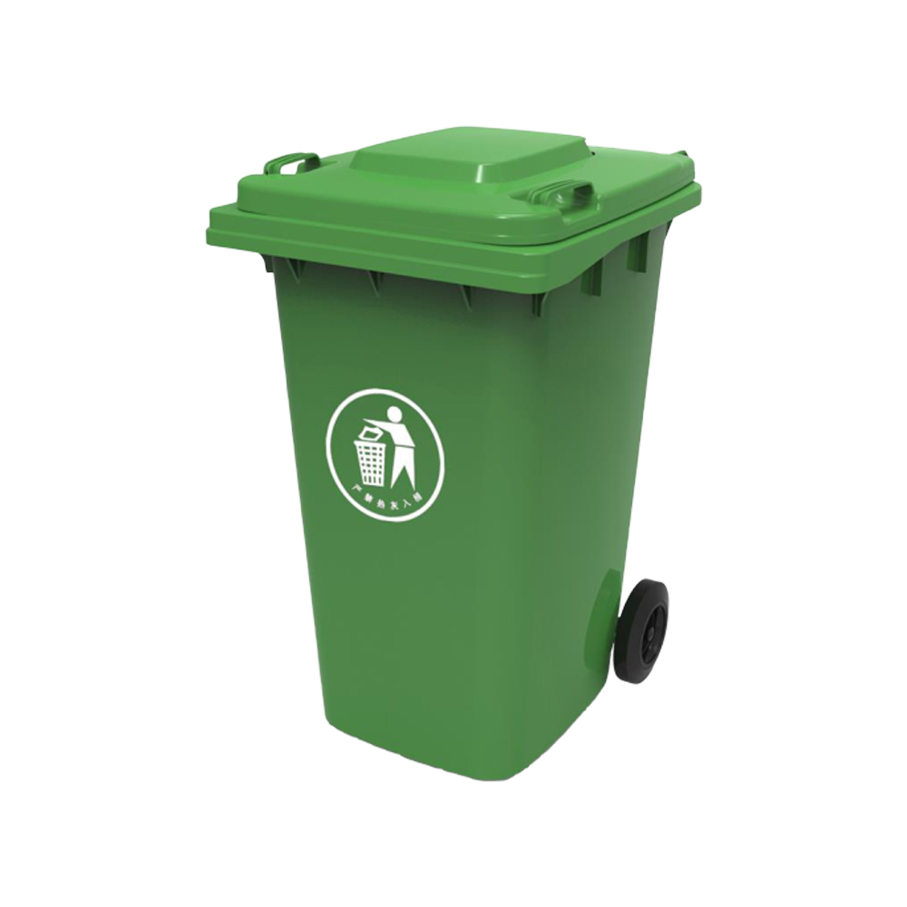 Large Kitchen Garbage Can with Lid Moving Garbage Bin 